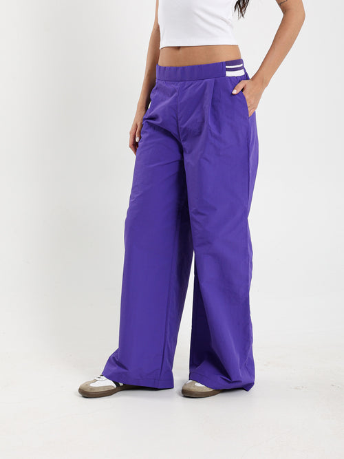 Striped Waist Wide Leg Pants