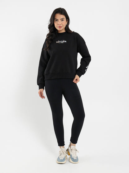 Utopia Printed Mock Neck Sweatshirt