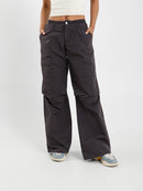 Parachute Style Pants With Double Hem