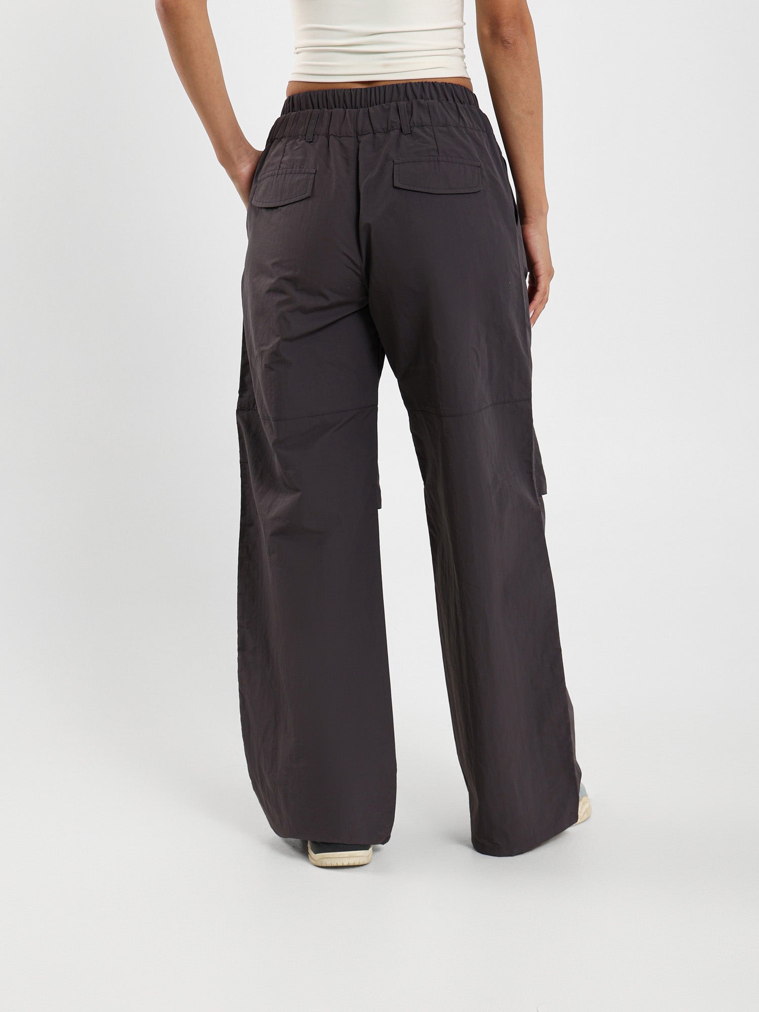 Parachute Style Pants With Double Hem