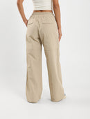 Parachute Style Pants With Double Hem