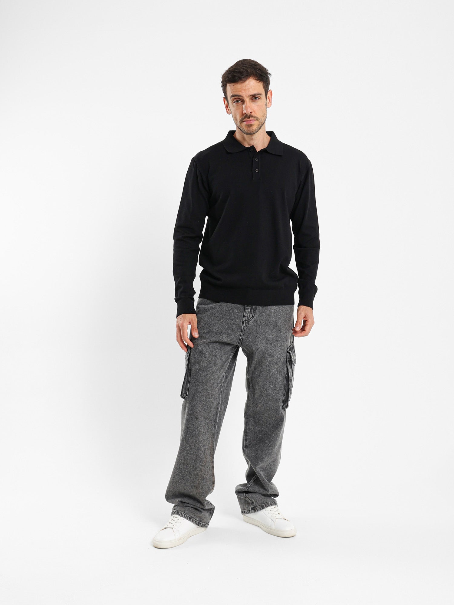Regular Fit Button-Up Polo