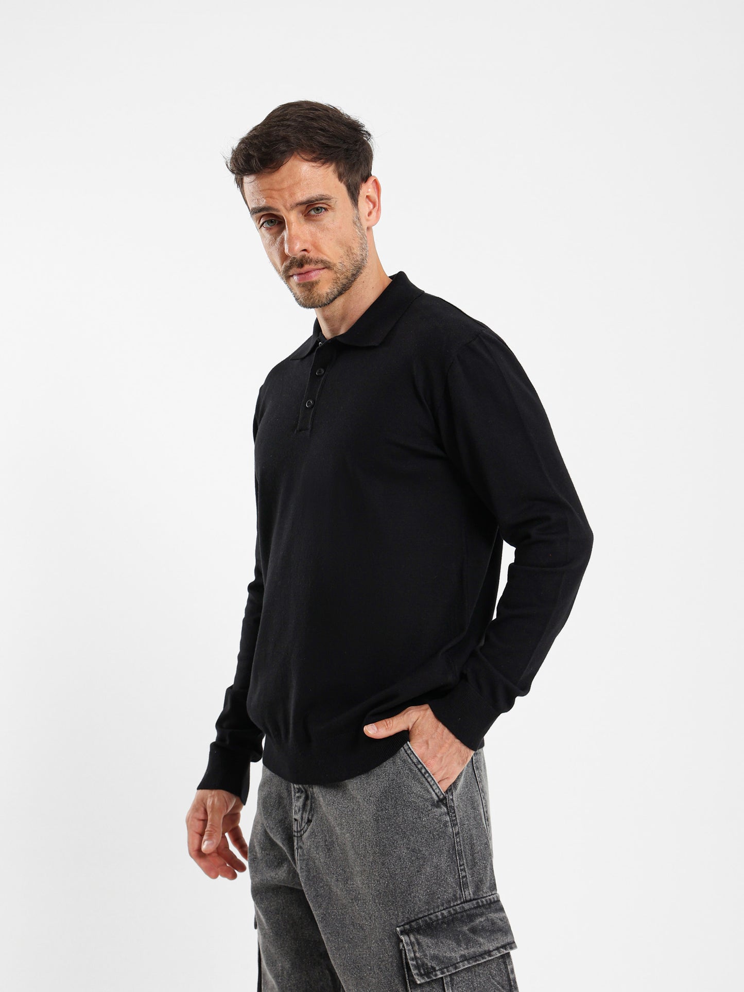 Regular Fit Button-Up Polo