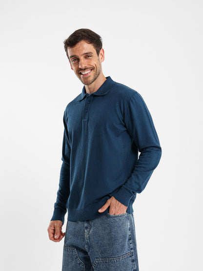 Regular Fit Button-Up Polo