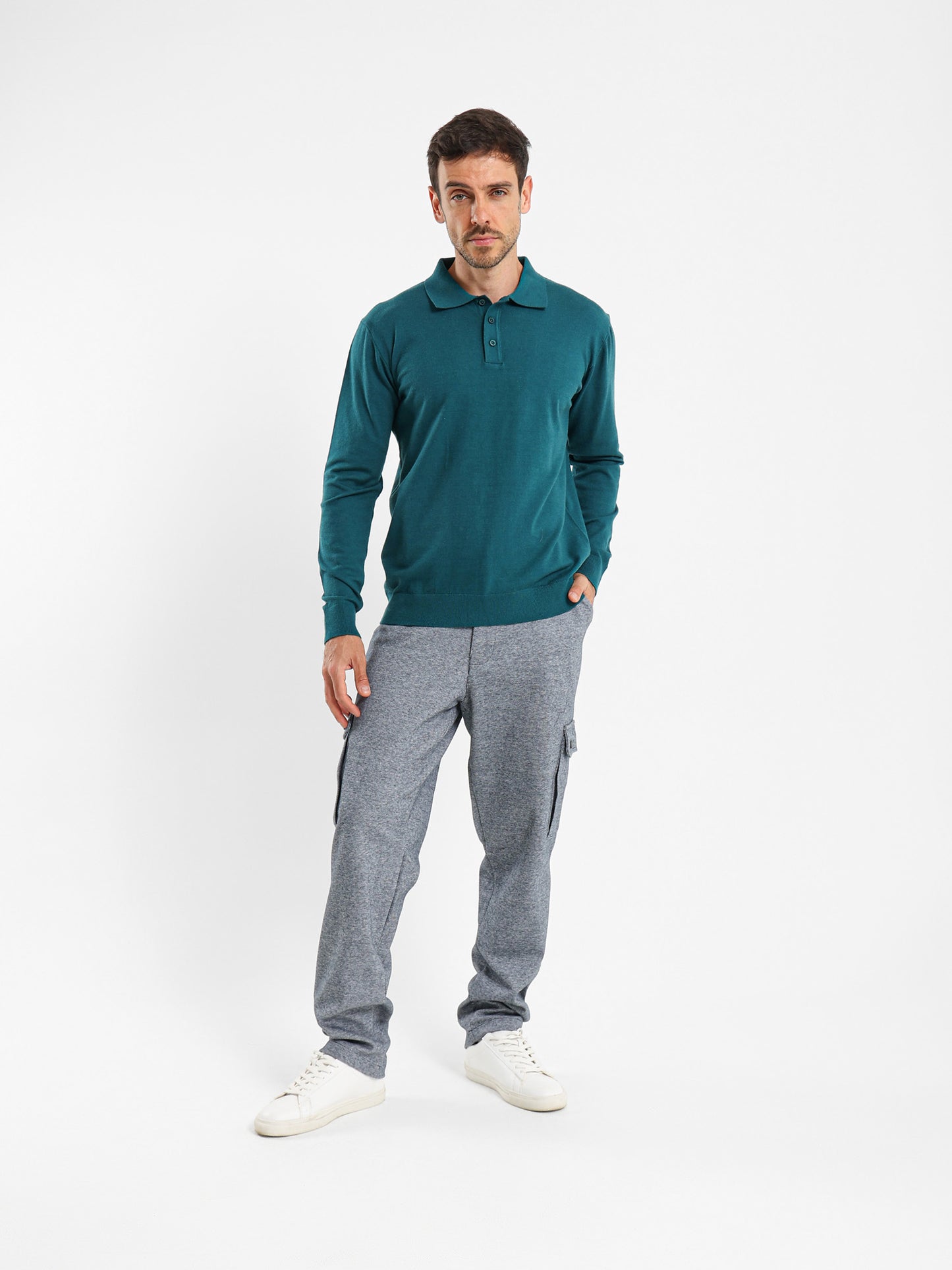 Regular Fit Button-Up Polo