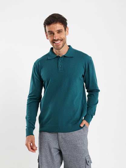 Regular Fit Button-Up Polo