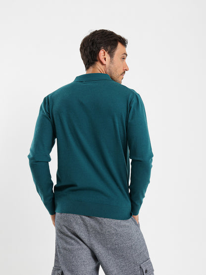 Regular Fit Button-Up Polo