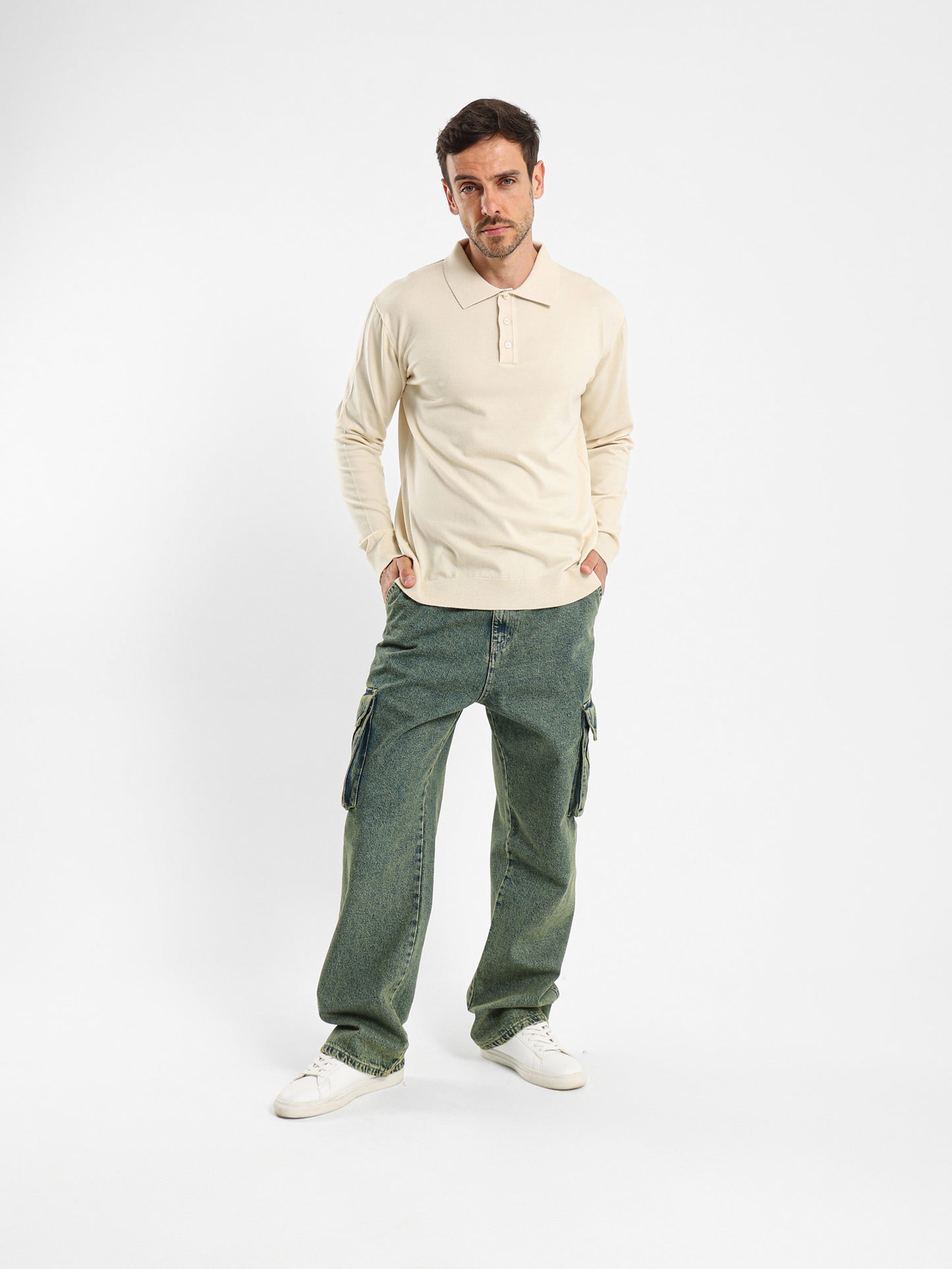 Regular Fit Button-Up Polo