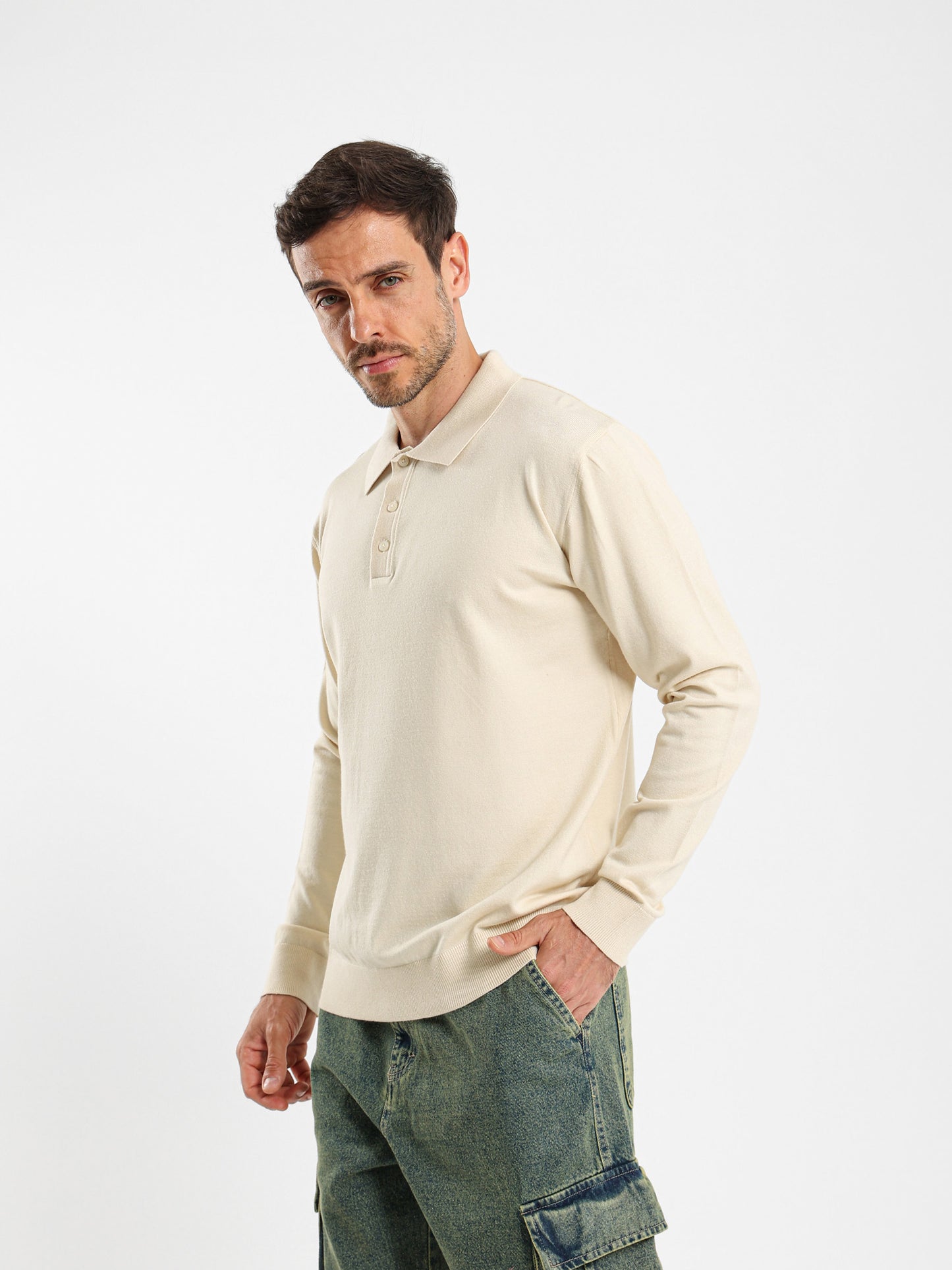 Regular Fit Button-Up Polo