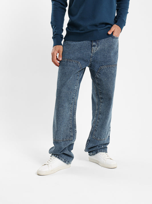 Rigid Denim Relaxed Carpenter Jeans