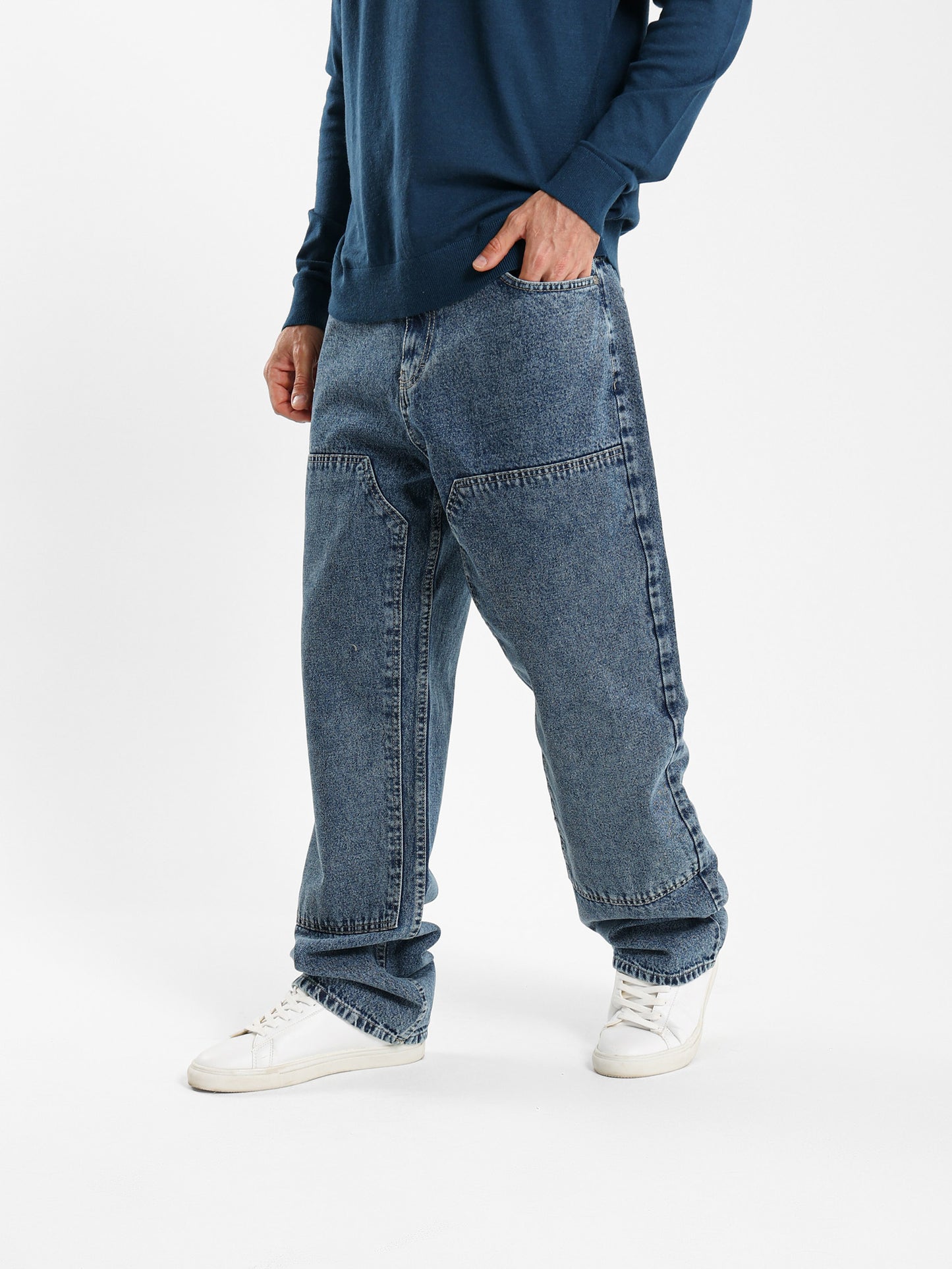 Rigid Denim Relaxed Carpenter Jeans