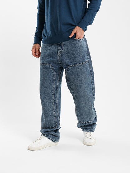 Rigid Denim Relaxed Carpenter Jeans
