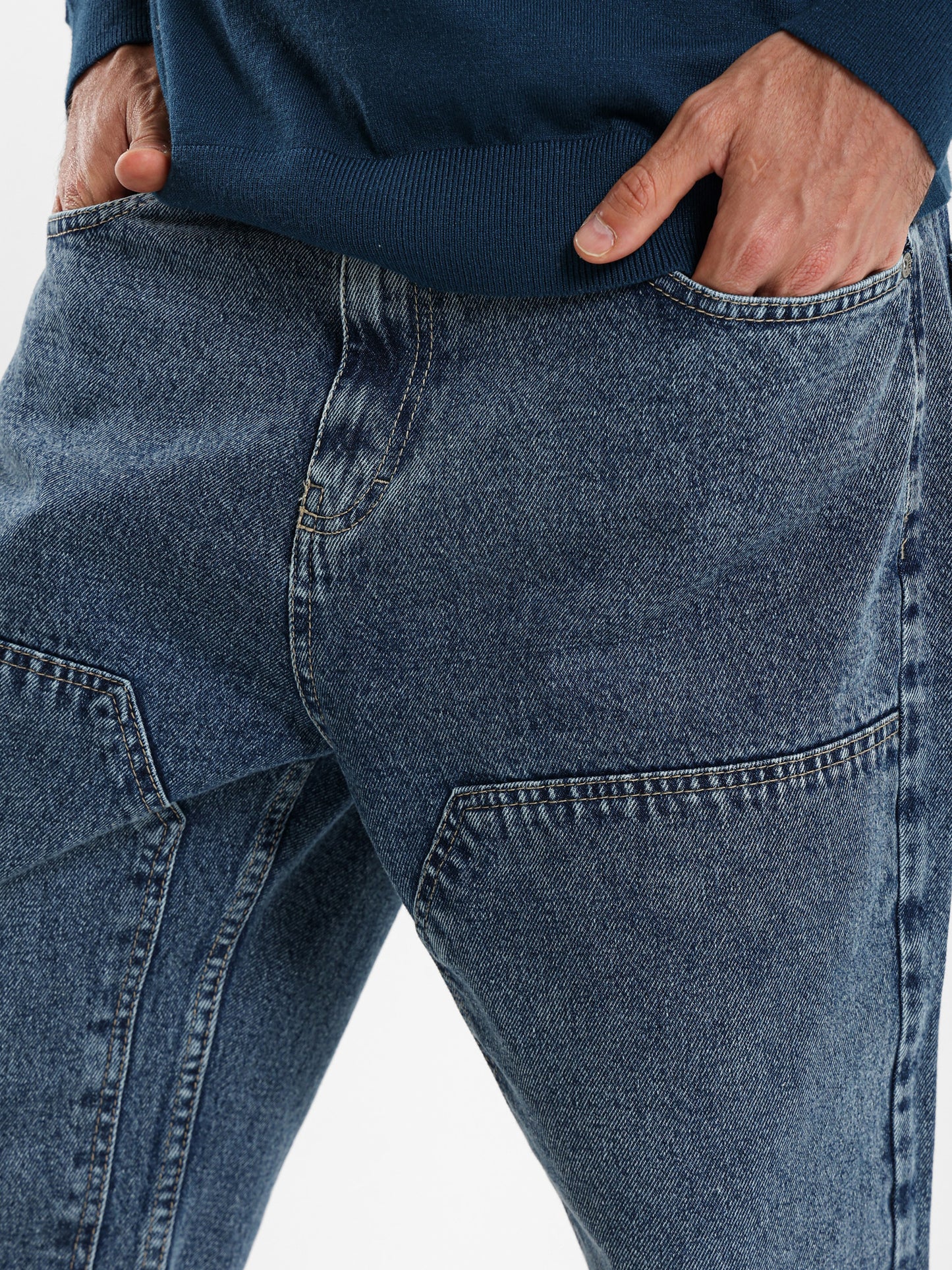 Rigid Denim Relaxed Carpenter Jeans