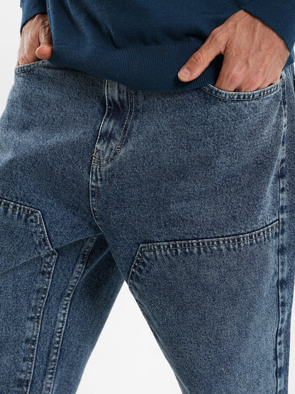 Rigid Denim Relaxed Carpenter Jeans