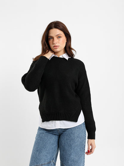 Curved Hem Pullover