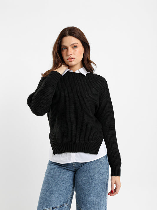 Curved Hem Pullover