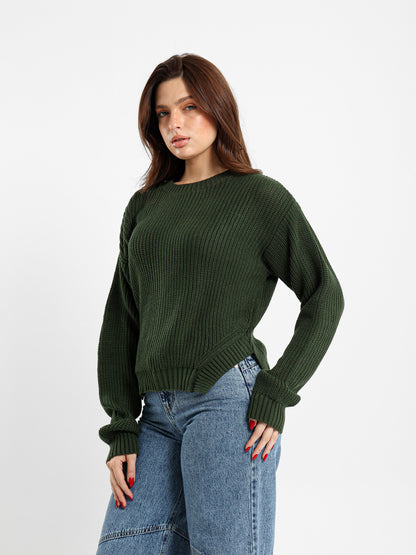 Curved Hem Pullover