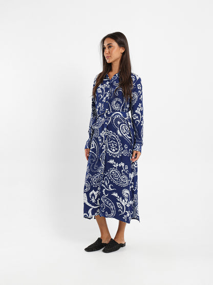 Printed Midi Shirt Dress