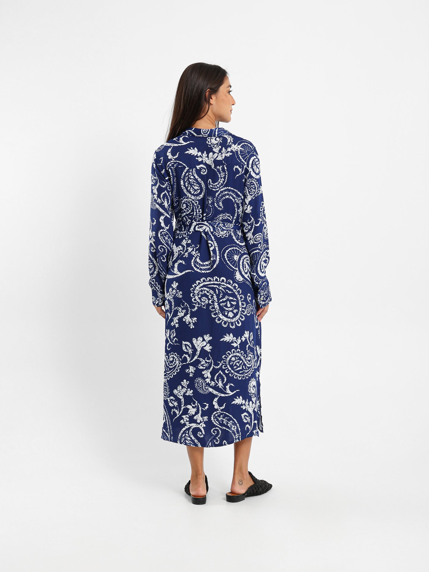 Printed Midi Shirt Dress