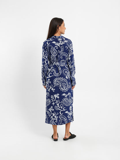 Printed Midi Shirt Dress