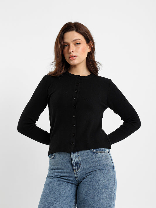Round Neck Cardigan