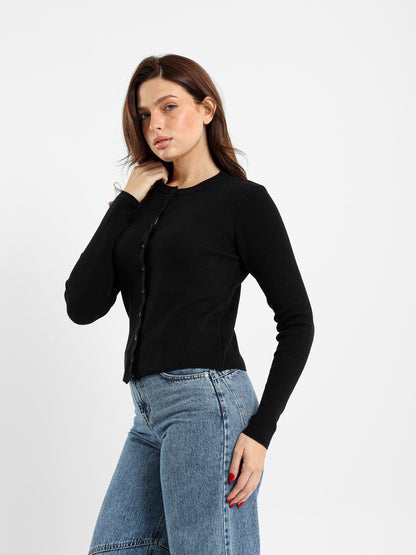 Round Neck Cardigan