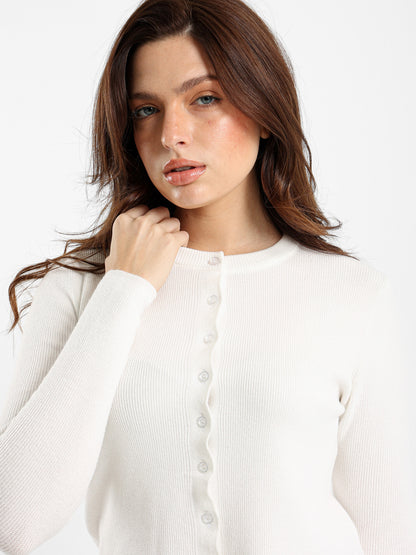 Round Neck Cardigan