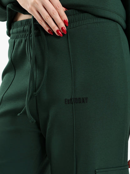 Drawstring Waist Cargo Pants