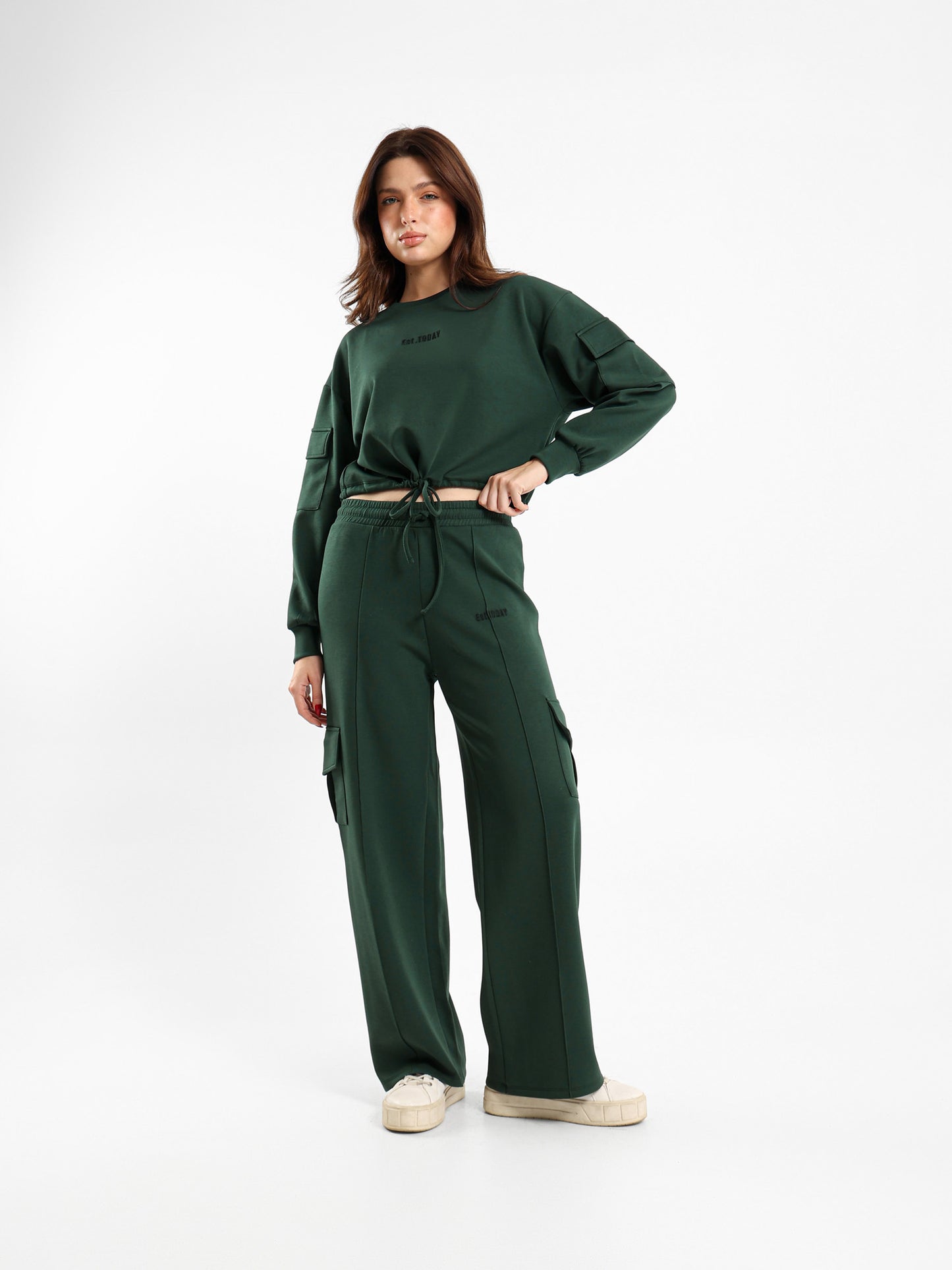 Drawstring Hem Sweatshirt