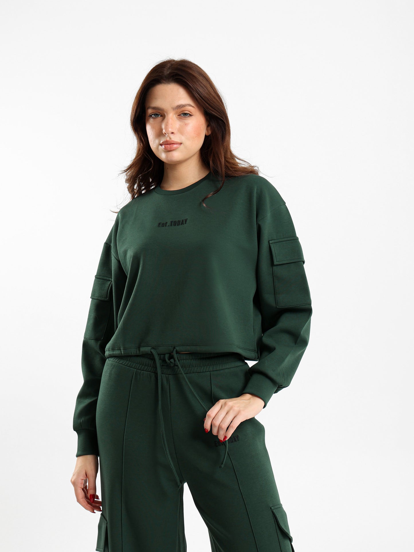 Drawstring Hem Sweatshirt