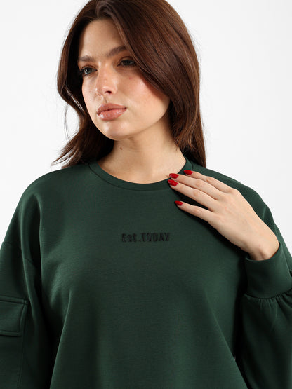 Drawstring Hem Sweatshirt