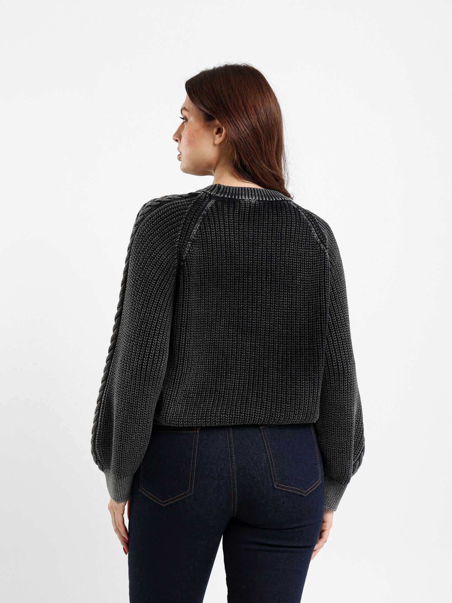 Washed Cable Pullover