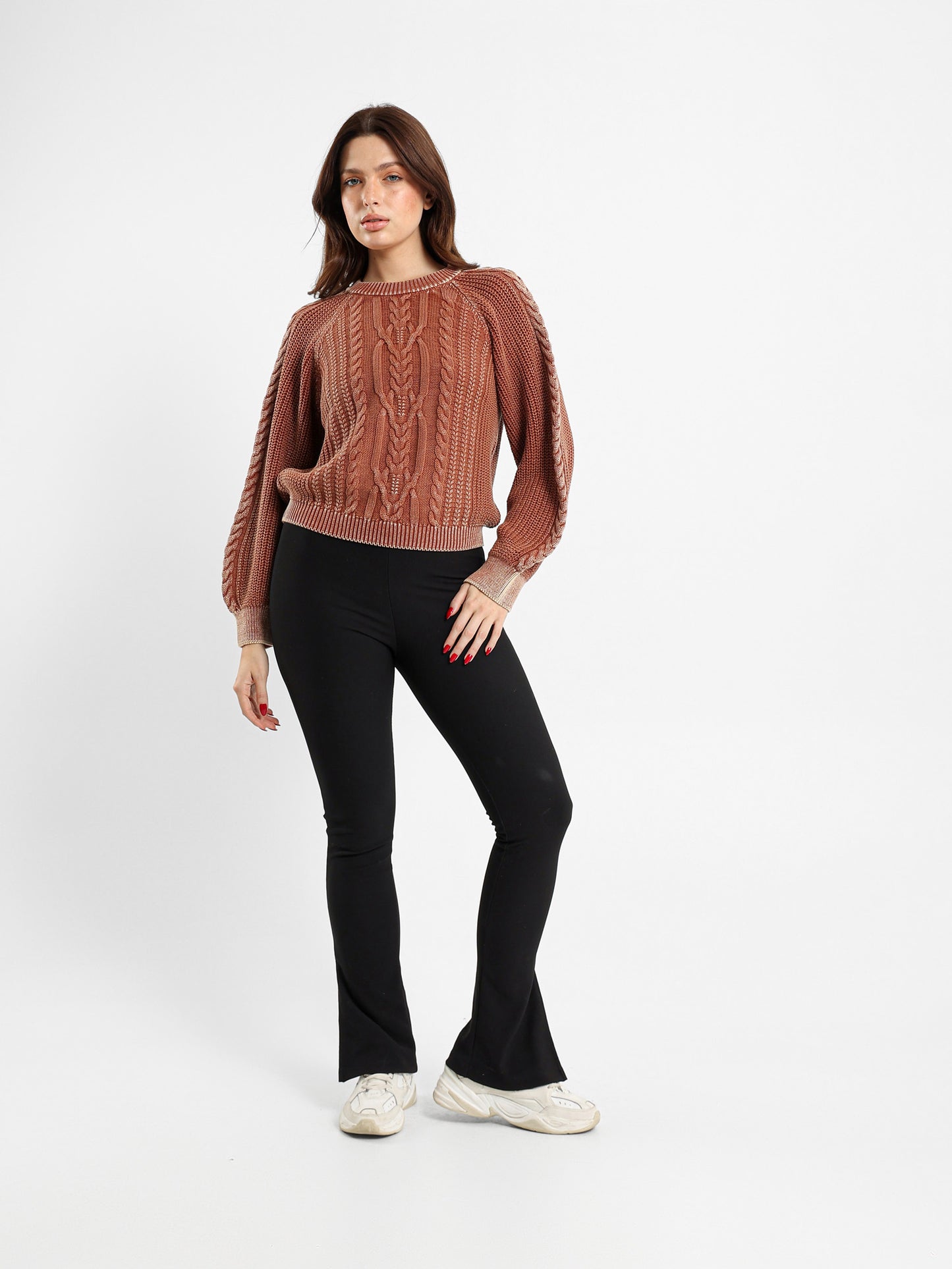 Washed Cable Pullover