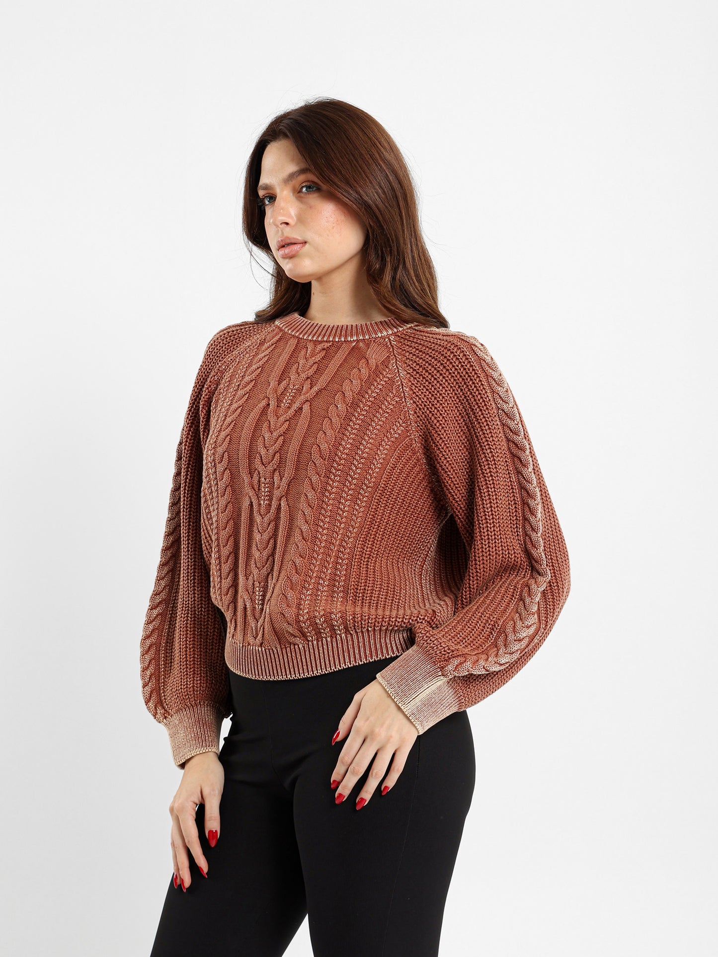 Washed Cable Pullover