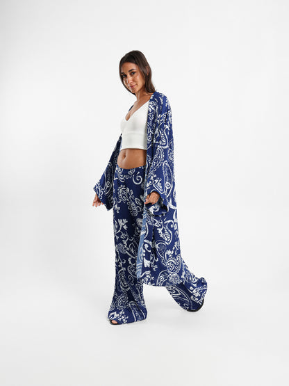 Printed Wide Leg Pants