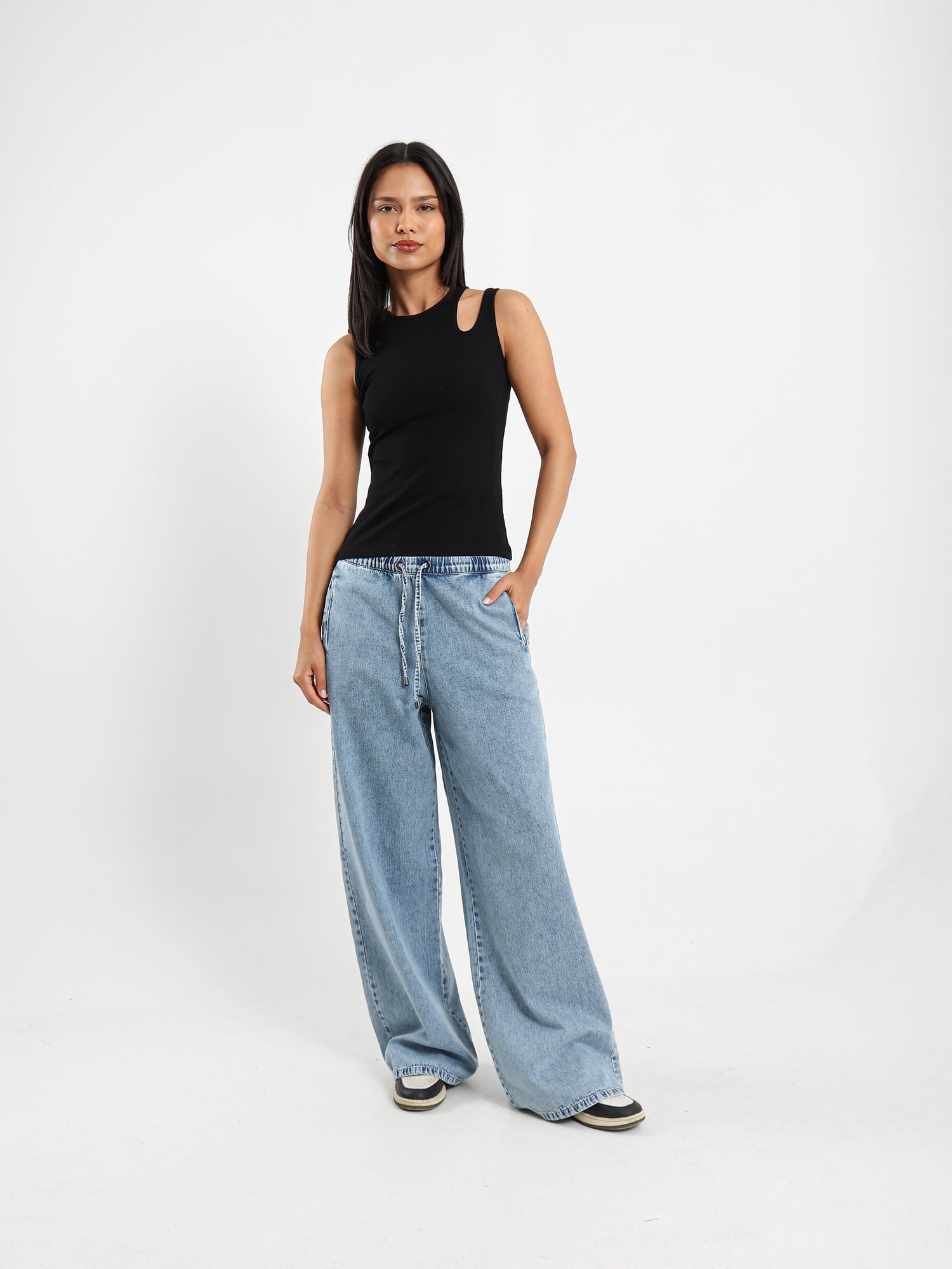Ribbed Cut-Out Top