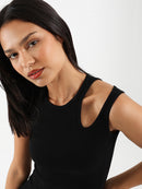 Ribbed Cut-Out Top