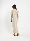 Front Knotted Long T-Shirt Dress