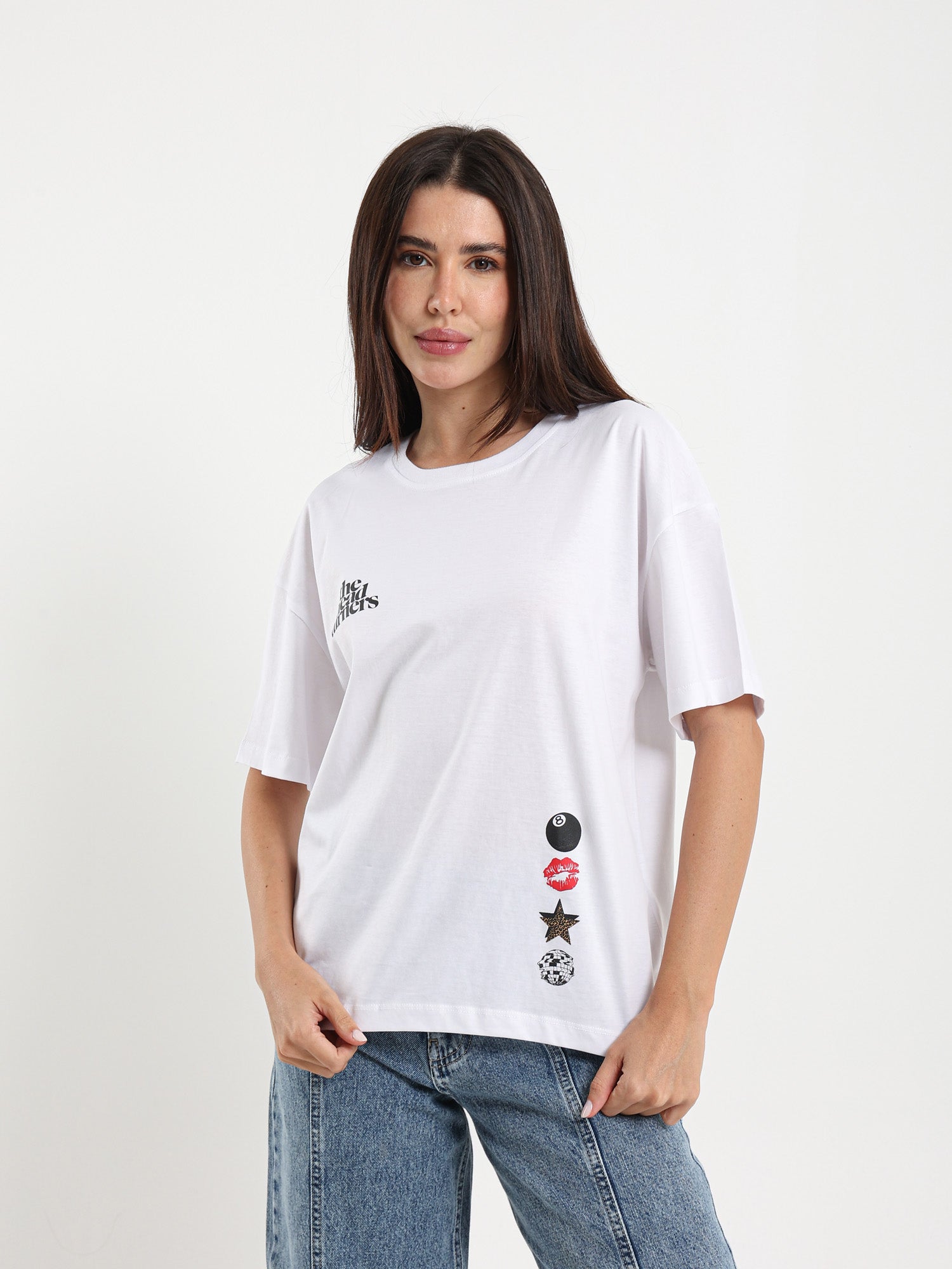 High Low Loose Printed Top