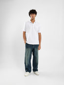 Ribbed Collar Polo Shirt
