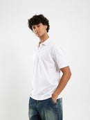Ribbed Collar Polo Shirt