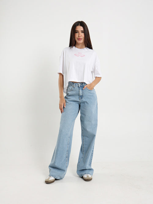 High Low Printed Tee