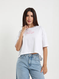 High Low Printed Tee