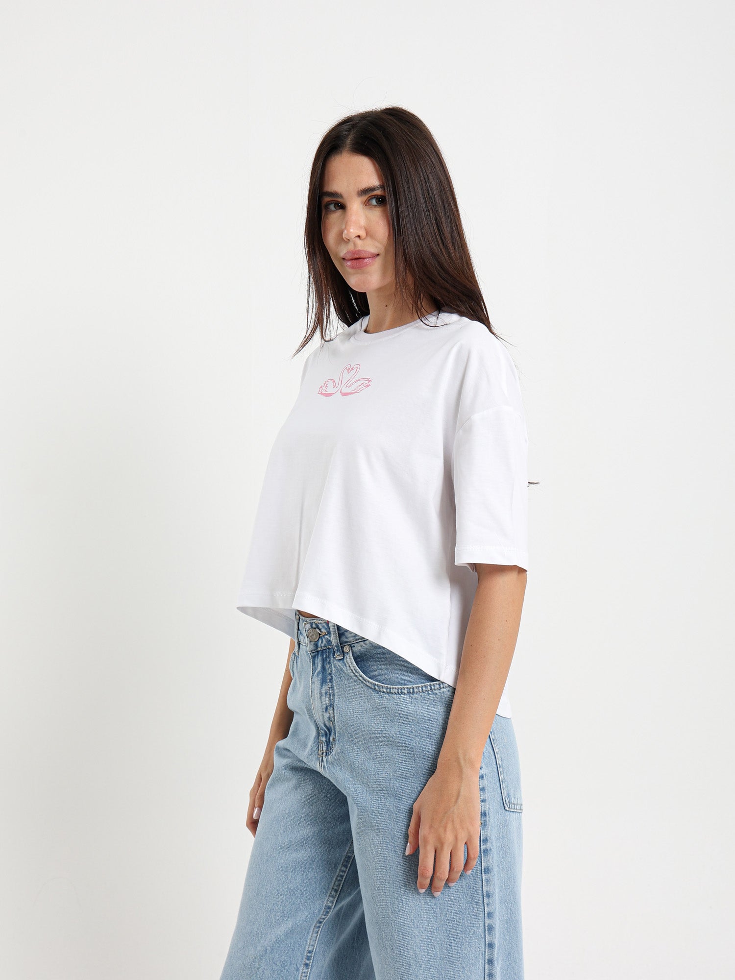 High Low Printed Tee