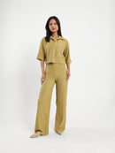 Cropped Wrinkled Shirt