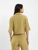 Cropped Wrinkled Shirt