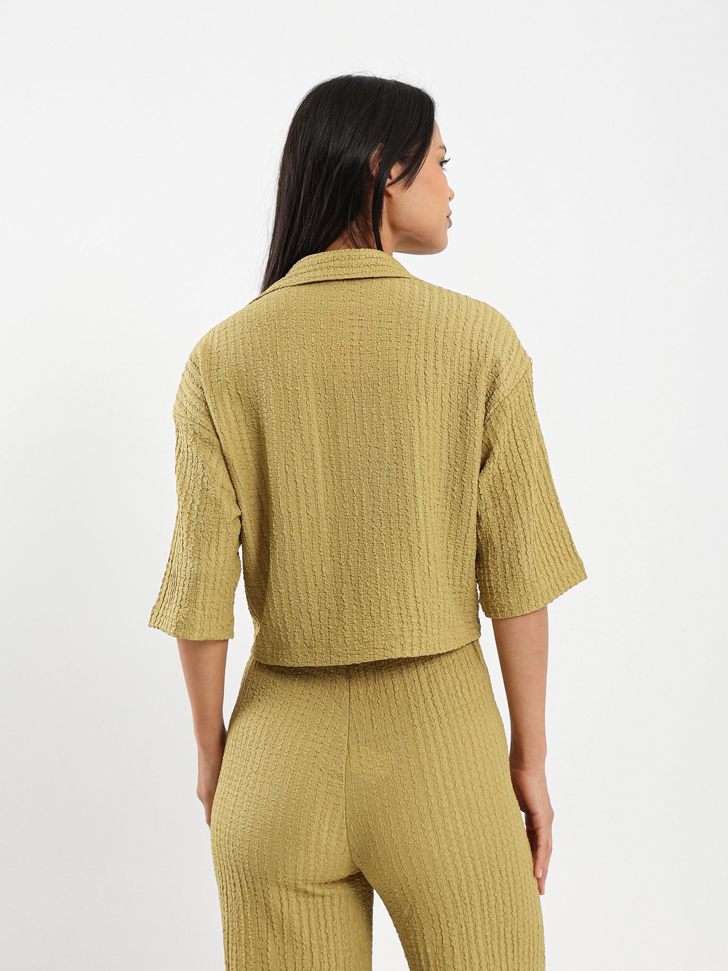 Cropped Wrinkled Shirt