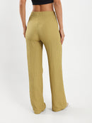 Textured Wide Leg Pants