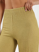 Textured Wide Leg Pants