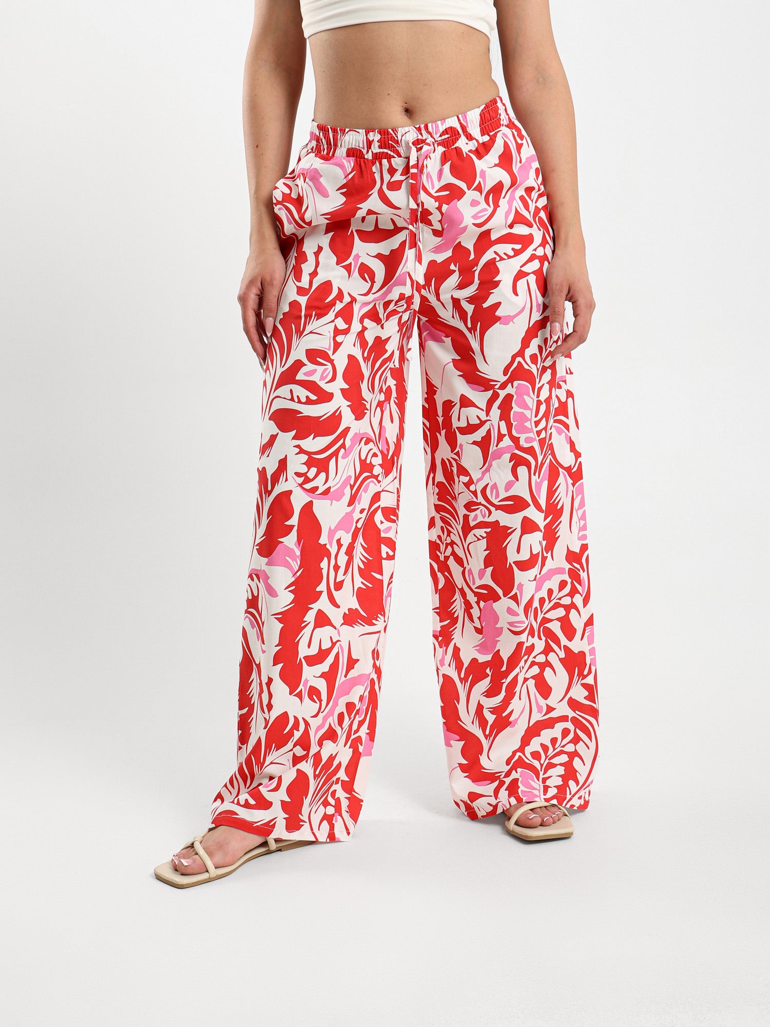 Printed Wide Leg Pants